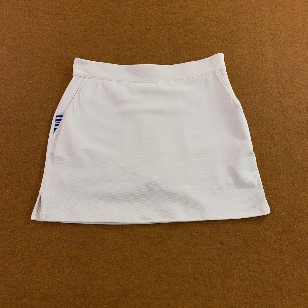 Vineyard Vines White Women's Skort with Navy Stripe Detail